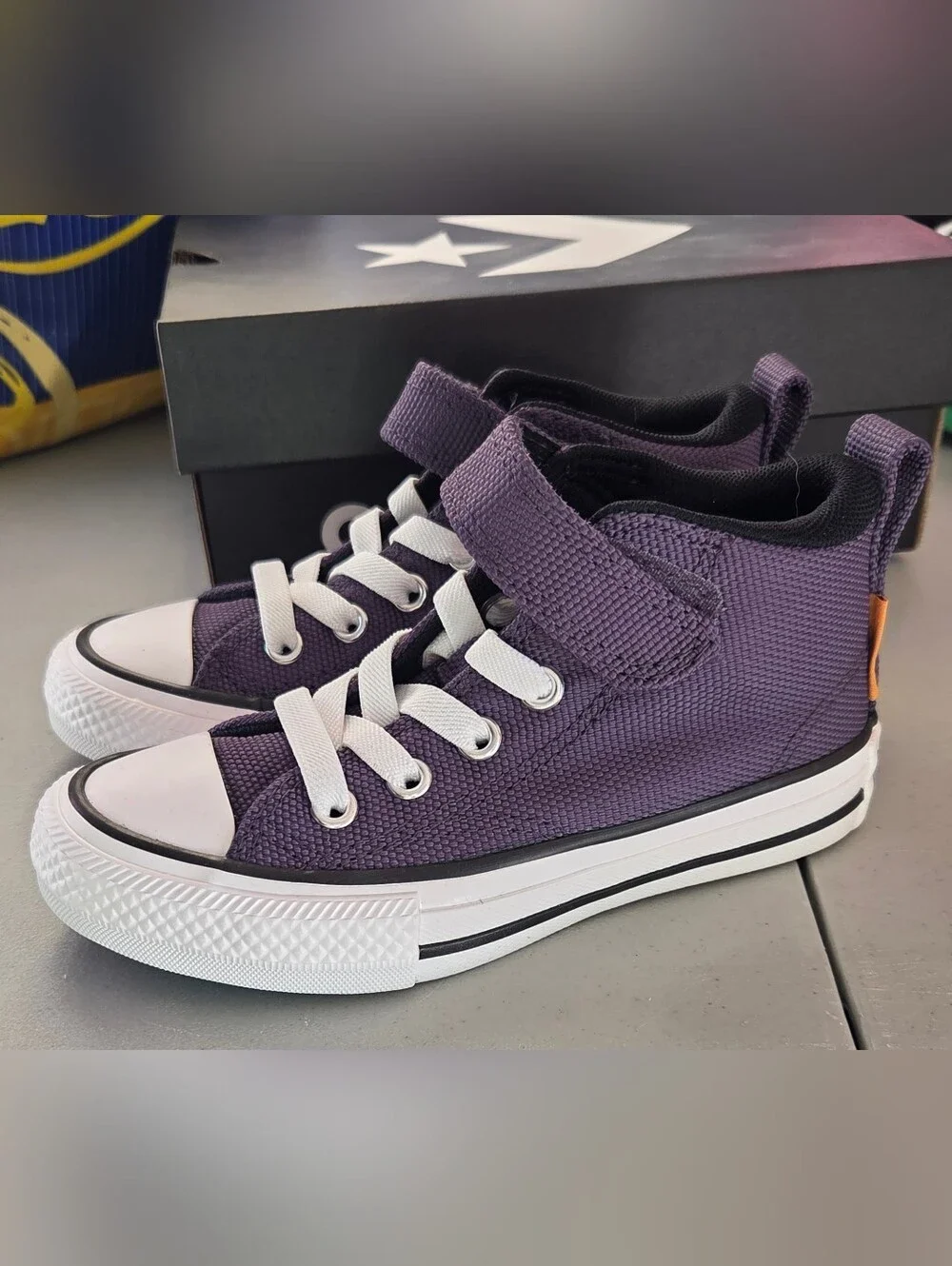 Converse Purple Canvas High-Top Toddler Sneakers Size 10.5